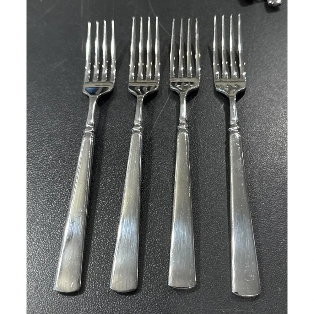 Oneida Easton Stainless Steel Dinner Fork Forks Set Of 4 USA